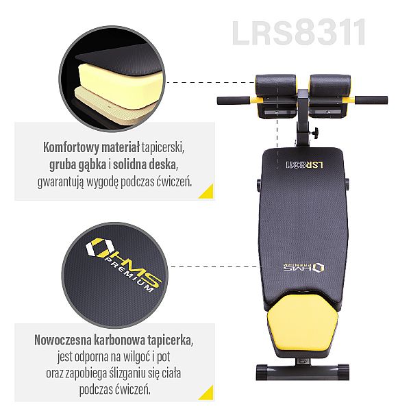 HMS Premium LSR8311 - багатофункційна лава для жиму 3в1