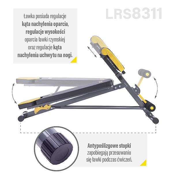 HMS Premium LSR8311 - багатофункційна лава для жиму 3в1