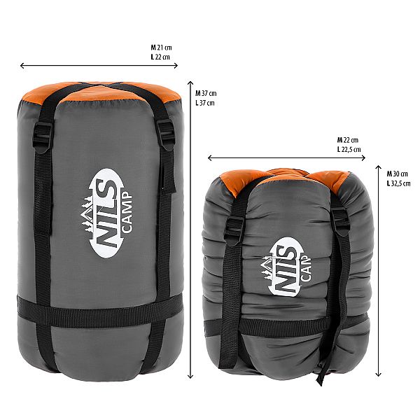 Спальний мішок Nils Camp NC2008 розм. L сіро-оранжевий