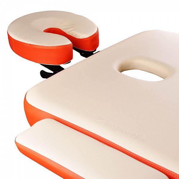 Професійний масажний стіл inSPORTline Tamati, кремово-білий