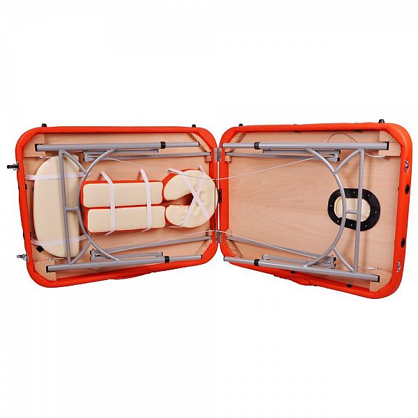 Професійний масажний стіл inSPORTline Tamati, кремово-білий