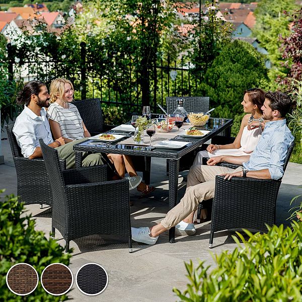 Садові меблі Technorattan Monaco чорно-коричневий