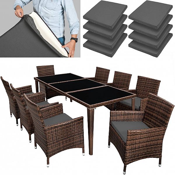 Садові меблі Technorattan Monaco чорно-коричневий