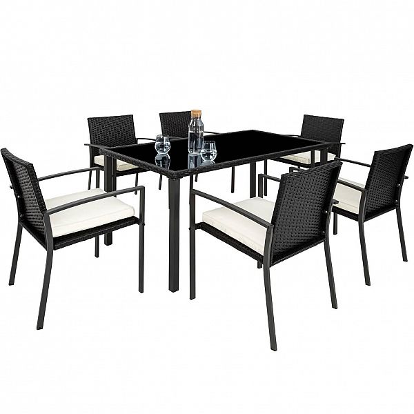 Садові меблі Polirattan Brixen 6+1 чорний
