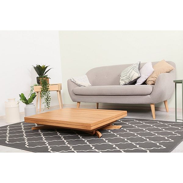 Стол дубовый журнально-обеденный Transformer Natural