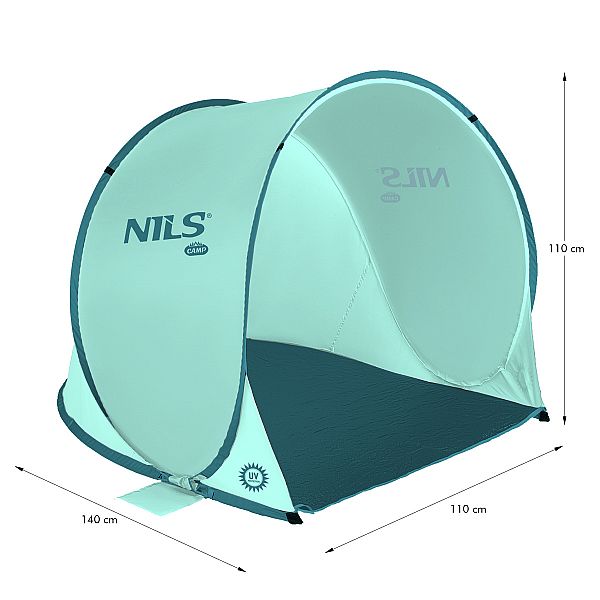 Самоскладний пляжний намет Nils NC3173 м'ятний