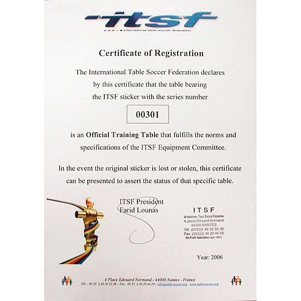 Настільний футбол Garlando Pro Champion ITSF