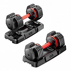 Регульований набір гантелей для однієї руки inSPORTline DuraBell® 2 x 6,5 – 24,5..