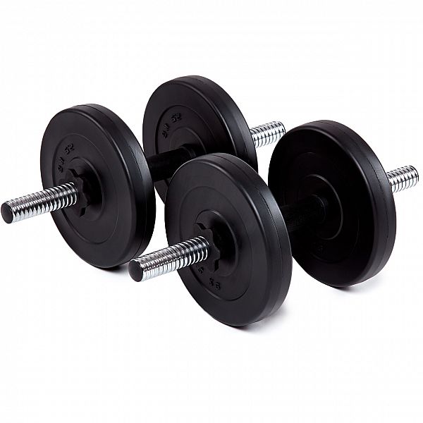 Гантели битумные Iron Body 2x5,5кг с перчатками