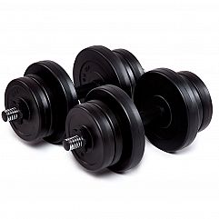 Гантелі бітумні Iron Body 2x11кг з рукавичками