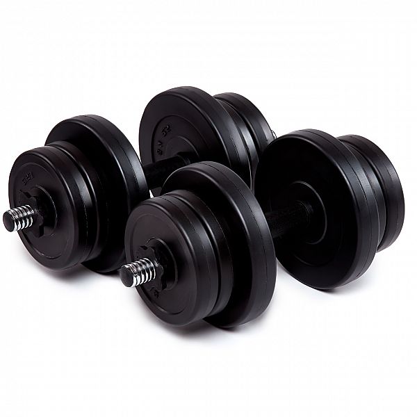 Гантели битумные Iron Body 2x11кг с перчатками