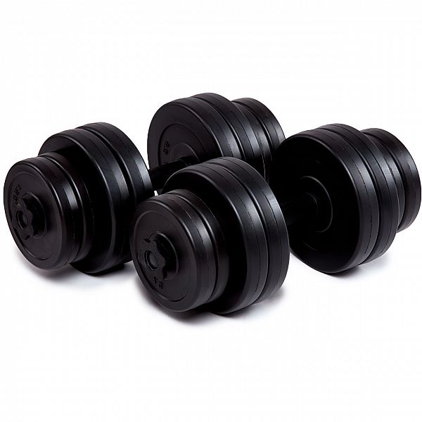 Гантели битумные Iron Body 2x16кг с перчатками