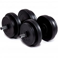 Гантелі бітумні Iron Body 2x16кг + рукавички