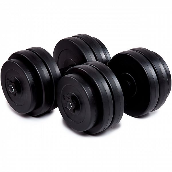Гантели битумные Iron Body 2x26кг с перчатками