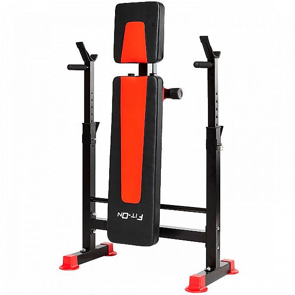 Скамья тренировочная Fit-On FN-S101 + штанга и гантели 123кг