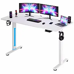 Стіл з регулюванням висоти електричний Casaria 140x60, білий
