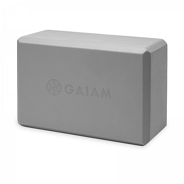 Блок для йоги Gaiam 61350 из пены, серый