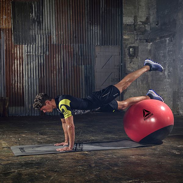 Гімнастичний м'яч Reebok RAB-40016RD 65 см, червоно-чорний