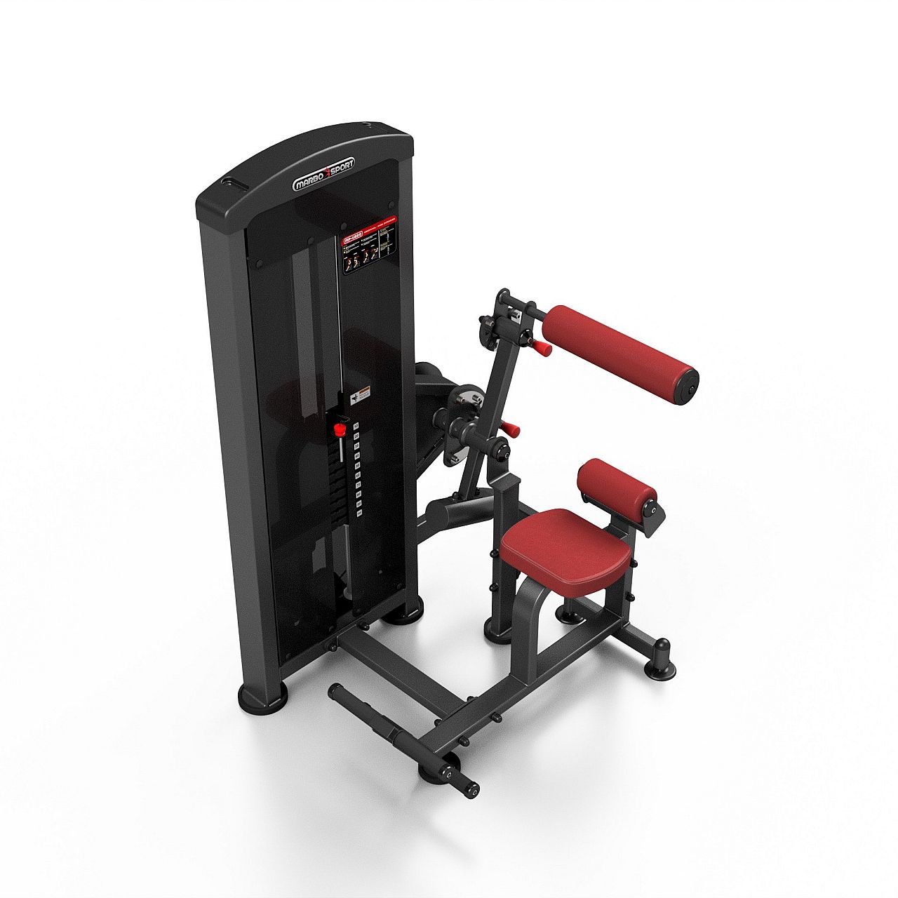 Розгинач спини зі стеками Marbo Sport MP-U220, бордовий