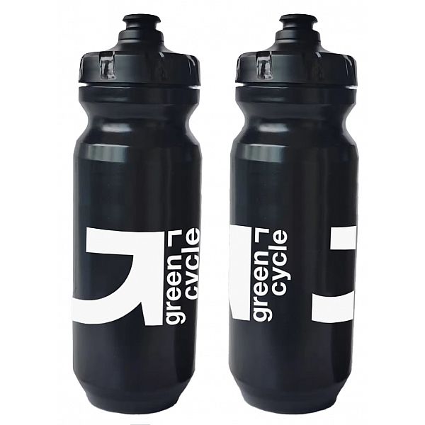 Фляга 0,75 Green Cycle GBT-517 зі збільшеним клапаном, чорна з білим