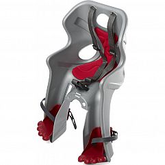 Сидіння пров. Bellelli Rabbit Handlefix до 15кг, сріблясте з червоною підкладкою..