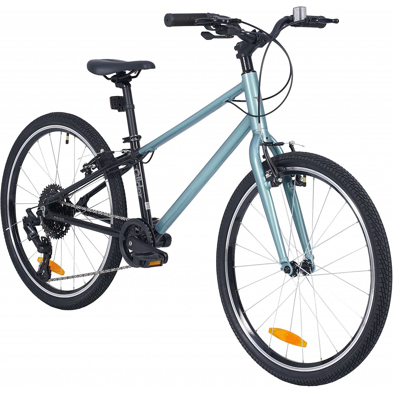 Велосипед 24" Pride GLIDER 4.1 2025 сіро-блакитний