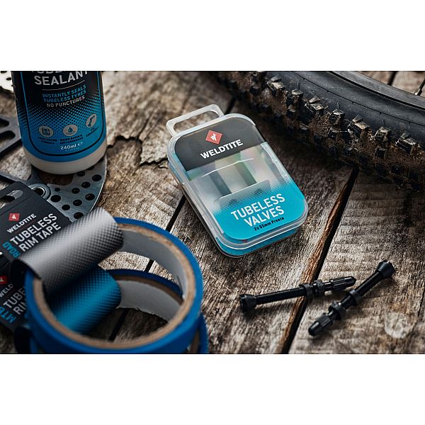 Вентиль Weldtite 05050 TUBELESS VALVE KIT для безкамерних ободів, 55мм, (2шт)