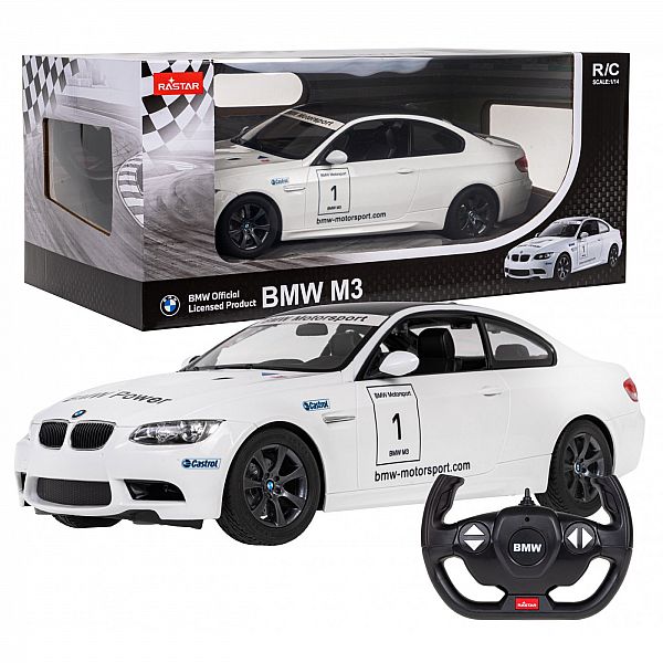 BMW M3 білий RASTAR модель 1:14 Автомобіль на дистанційному керуванні + пульт 2,4 ГГц