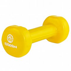 Гантель вінілова Stein 1 кг/ шт/ жовта