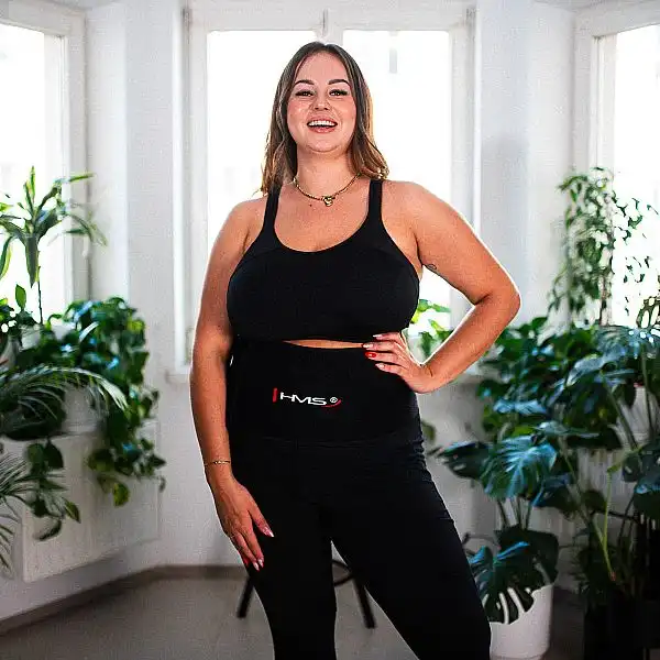 Пояс для схуднення HMS Plus Size BR163, 130см, чорний