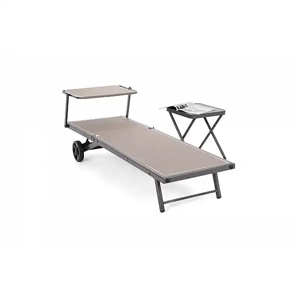 Шезлонг Negril Brown зі столиком Ventura