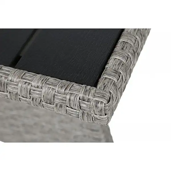 Кутові садові меблі з техноратанга Lagos Muddy Grey / Black Melange