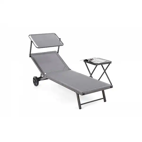 Шезлонг Negril Grey зі столиком Ventura