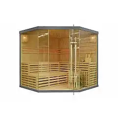 EA5 Сіра кутова фінська сауна з пічкою