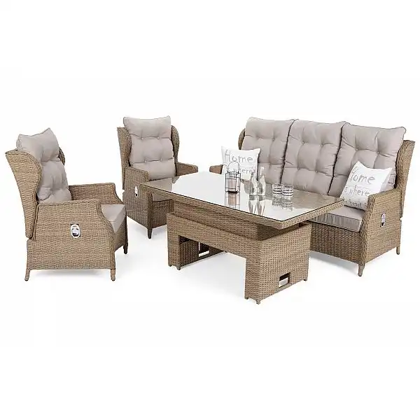 Садові меблі з техноротангу Rosario Light Brown / Beige