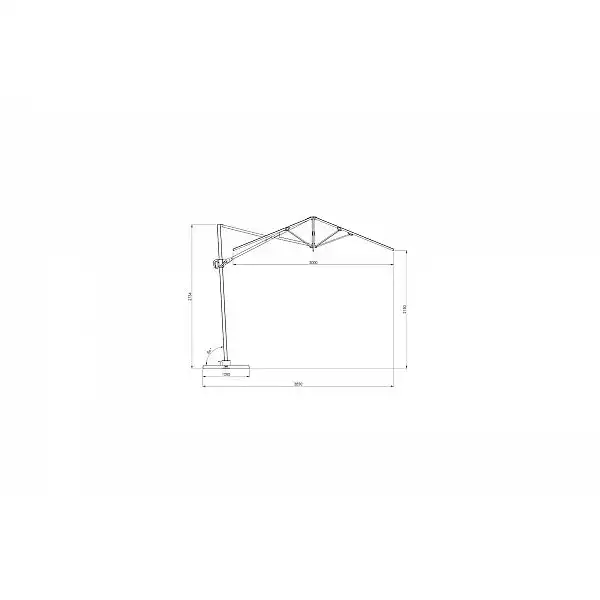 Парасолька садова Litex Garden Rio 300 см Silver / Grey