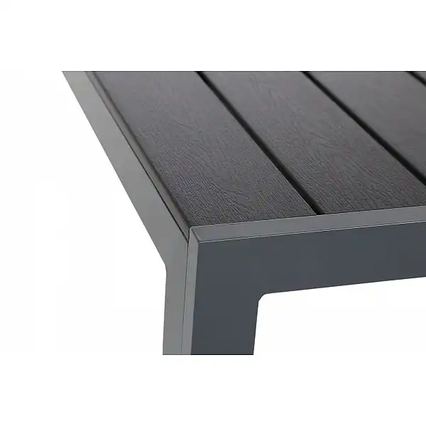 Алюмінієві садові меблі Ibiza 185 см Сірий / Чорний 8+1