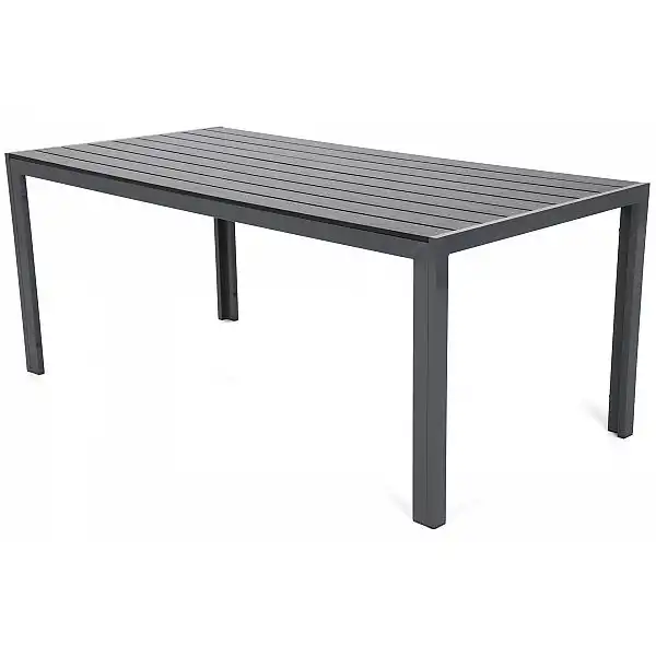 Алюмінієві садові меблі Ibiza 185 см Сірий / Чорний 8+1