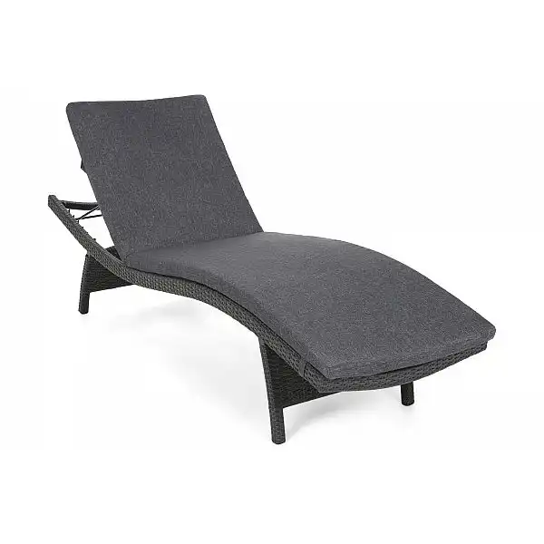 Набір садових шезлонгів з техноротангу Marbella Grey / Grey Melange зі столиком