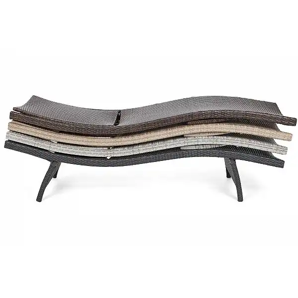 Набір садових шезлонгів з техноротангу Marbella Grey / Grey Melange зі столиком