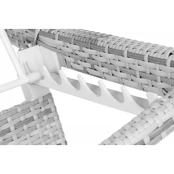 Набір садових шезлонгів з техноротангу Marbella Grey / Grey Melange зі столиком