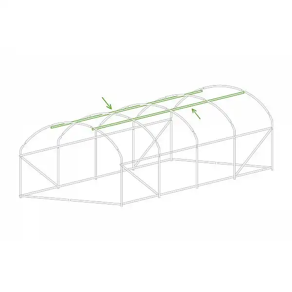 Фольгированный тоннель 300 x 600 см (18 м²) каркас + зеленая фольга