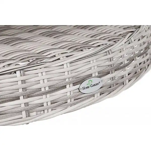 Садовая мебель из техноротанга Bristol Round Elegant 150 см Light Grey / Grey Melange 6+1