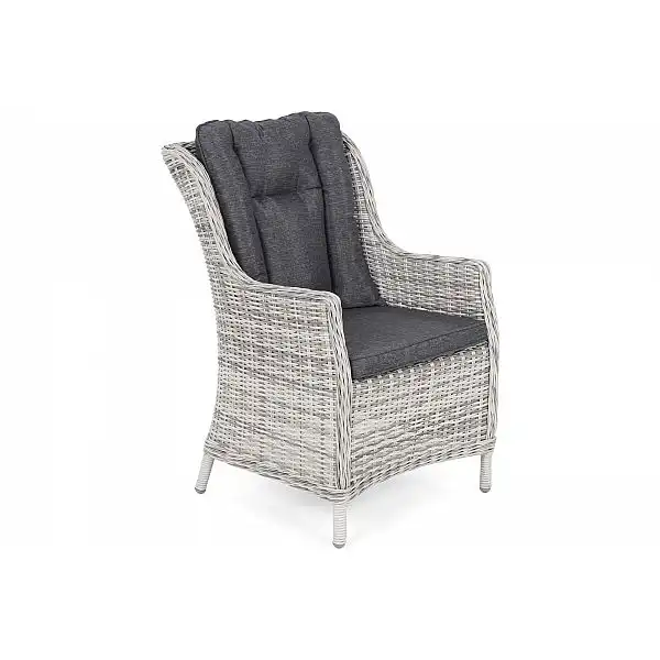 Садовая мебель из техноротанга Bristol Round Elegant 150 см Light Grey / Grey Melange 6+1