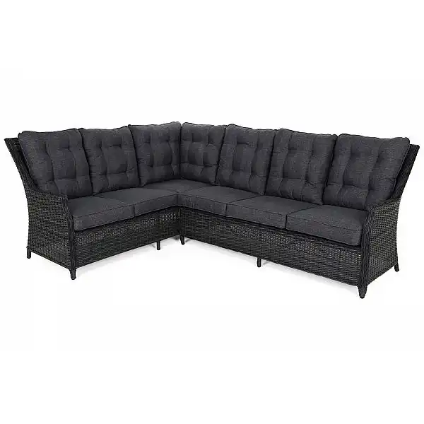 Лівий кутовий диван техноротанг Alicante Grey / Grey Melange