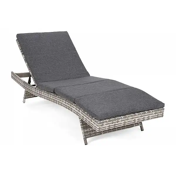 Набір садових шезлонгів Bora Bora Light Grey / Grey Melange з техноротангу зі столиком