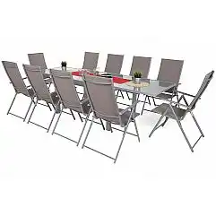 Набір садових меблів Orlando Casablanca Silver / Taupe 10+1