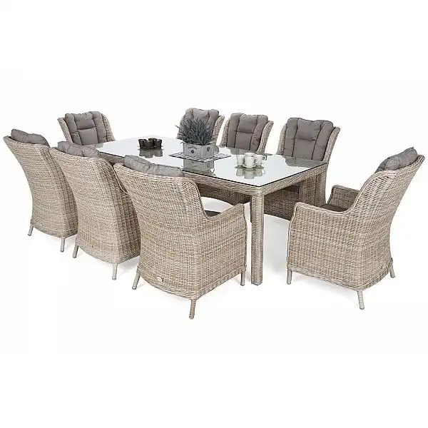 Садові меблі з техноротангу Bristol 230 см Beige / Beige Melange 8+1