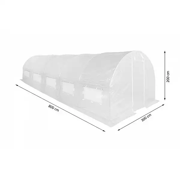 Фольгований тунель 300 x 800 см (24 м²) каркас + зелена фольга