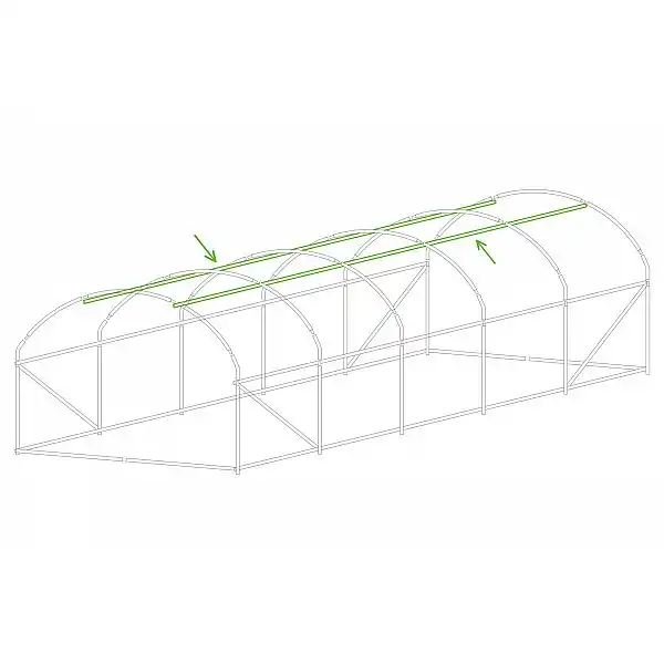 Фольгований тунель 300 x 800 см (24 м²) каркас + зелена фольга